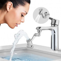 Пластиковая насадка-аэратор Faucet Splash Head для смесителя с поворотной головкой на 1080 градусов 2 режима