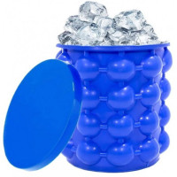 Силіконове відро для льоду/форма для льоду Ice Cube Maker Genie Синя