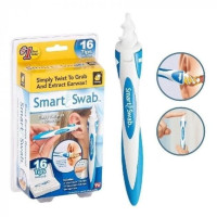 Силиконовый прибор для чистки ушей Smart Swab, ухочистка с одноразовыми наконечниками 16 шт