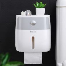 Пластиковый держатель для туалетной бумаги с полкой Ecoco AA2-2