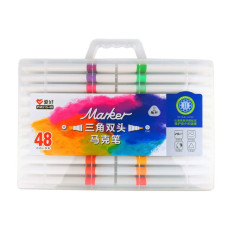Набор Aihao sketchmarker 48 двусторонних скетч-маркеров для рисования