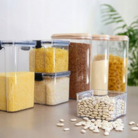 Організатор пластиковий квадратний FOOD 5 контейнерів для кухні та зберігання продуктів