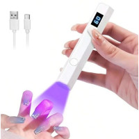 Фонарик для сушки ногтей ультрафиолетовый USB аккумуляторный 3 Вт таймер дисплей