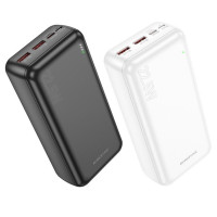Потужний повербанк BOROFONE BJ 38 B 30000 mAh зі швидким заряджанням два USB-порти для планшетів і телефонів