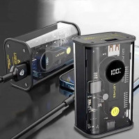 Прозрачный Power Bank LENYES PX152D 10000mAh с LED дисплеем и мощностью 22.5W для быстрой зарядки