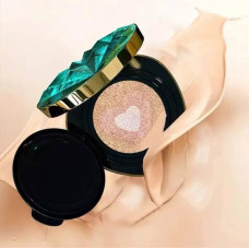 Тональний кушон Drawshe Emerald Crystal Glow зволожувальний, триколірний, із замінним блоком, 24 грами