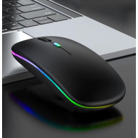 Bluetooth миша PM1 з USB-приймачем, підсвіткою, 2.4 ГГц, безшумна, підходить для ноутбуків і ПК