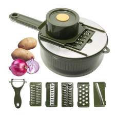 Овощерезка ручная Vegetable Cutter MAG-744 10 в 1 с корзиной, теркой и контейнером