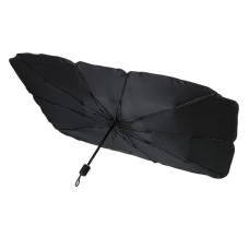 Сонцезахисний автозонт Car Umbrella для лобового скла 140×78 см, складаний, чорний