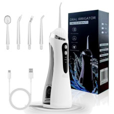 Портативний іригатор A6s з акумулятором, USB заряджанням і чотирма змінними насадками для чищення зубів