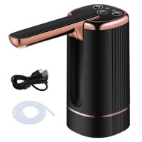 Акумуляторний насос-диспенсер BRS на 1200 мА·год для бутля об'ємом 5, 10 або 19 літрів, заряджання USB, чорний