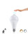 LED лампа E27 9Вт с датчиками движения и освещенности, угол свечения 120°, белый свет, автоматическое