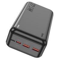 Power Bank Hoco J101B 30000mAh мощность 22.5W QC 3.0 PD одновременная зарядка трёх устройств