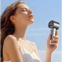 Компактний портативний вентилятор R2 з LED-дисплеєм, USB-живленням, сто швидкостями й акумулятором 1800 мА·год