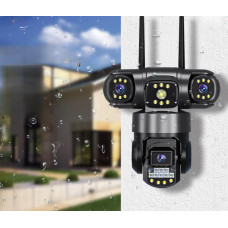 Уличная Wi-Fi IP-камера видеонаблюдения V380 SC28-W с разрешением 12 МП, оснащена четырьмя объективами и