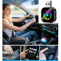 Бездротовий адаптер CarPlay і Android Auto з USB Type-C, підтримує автоматичне під'єднання