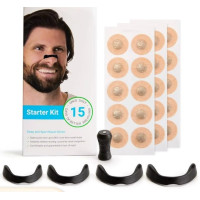 Магнитный носовой расширитель Nasal Dilator от храпа силиконовый черный 15 пар
