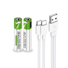 Комплект батареек AAA 2 штуки с USB Type-C разъемом Smartools 1.5 В 750 мВт