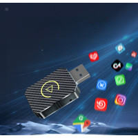 Бездротовий автомобільний адаптер CarPlay Android Auto USB Bluetooth чорний