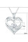 Жіноче намисто з кулоном у формі серця Heart з цирконію сріблясте