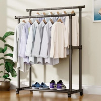 Подвійна телескопічна підлогова вішалка Double Pole 3 JL-DSG-8641, 78x150x42 см