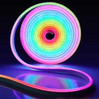 Силіконова світлодіодна гнучка стрічка 2 м RGB, силікон, 12V, декоративна, з Wi-Fi синхронізацією музики