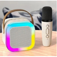 Міні-дитяче караоке K12 з бездротовим мікрофоном, портативною Bluetooth-колонкою і LED-підсвіткою
