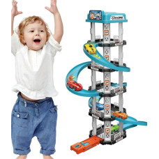 Дитячий перегоновий трек-парковка Childrens Rail Car MH2003, 62 деталі, іграшка для дітей