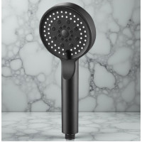 Душова лійка Shower Set з тримачем і шлангом, 4 режими, чорна насадка для душу
