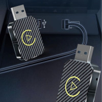 Бездротовий адаптер CarPlay і Android Auto USB Bluetooth для автомобіля, чорний
