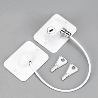 Запобіжний замок-обмежувач для вікон і холодильника з тросом і ключем, замок безпеки для дітей