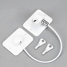 Запобіжний замок-обмежувач для вікон і холодильника з тросом і ключем, замок безпеки для дітей