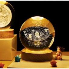 Світильник 3D-нічник-шар «Сонячна система» з USB і теплою підсвіткою