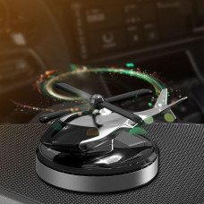 Ароматизатор для автомобіля як вертоліт із сонячною панеллю багаторазового гарденія чорний