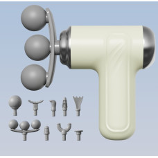 Масажер Fascial Gun LM-130 з 9 насадками та 6 швидкостями для глибокого розслаблення м'язів