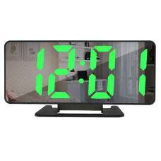 Дзеркальний LED-годинник VST-888H RGB Хамелеон з будильником, термометром і USB-живленням