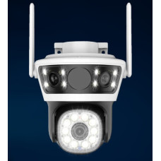 Вулична Wi-Fi відеокамера Q70 з трьома лінзами 2+2 Мп, нічним баченням, датчиком руху та підтримкою LAN