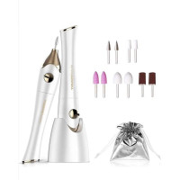 Електрична пилка для нігтів TOUCHBeauty TB-1335 набір 12 предметів з УФ-сушаркою для манікюру та педикюру