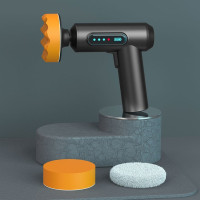 Полірувальна машинка акумуляторна з насадками та зарядним пристроєм для автомобіля й дому Lesko LY-02