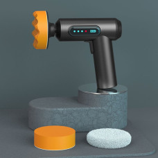 Полірувальна машинка акумуляторна з насадками та зарядним пристроєм для автомобіля й дому Lesko LY-02