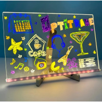 Світлодіодна дошка для нотаток і малювання ST-805 150х150 мм з USB-підсвіткою