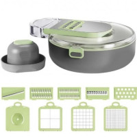 Багатофункціональна овочерізка Vegetable Cutter C351 з контейнером і вбудованими регульованими лезами — тертка для нарізання овочі
