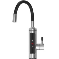 Проточний водонагрівач кран з гнучким виливом і цифровим дисплеєм RY-010-1 метал