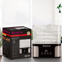Електросушарка для фруктів і овочів Silver Love RB-912, 5 ярусів, 1000 Вт дегідратор
