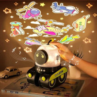 Нічник-проєктор Droid WH-E03 з Bluetooth, 1200 mAh, світильник для дитячої, обертової 360°