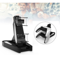 Зарядна док-станція підставка для 5, подвійна зарядка для двох геймпадів DualSense з USB-під'єднанням