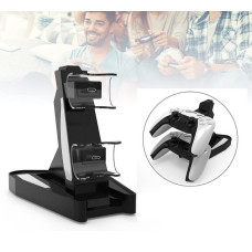 Зарядна док-станція підставка для 5, подвійна зарядка для двох геймпадів DualSense з USB-під'єднанням