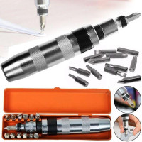 Набір ударних викруток із реверсом і бітами з хромо-ванадієвої сталі 14 предметів Impact Lot AND