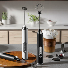 Електричний портативний міксер-капучинатор EGG BEATER, бездротовий спінювач, ручний USB міксер