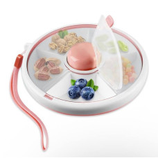 Ланчбокс бенто AND 130 з 5 відділеннями, обертовий, компактний для перекусів і подорожей